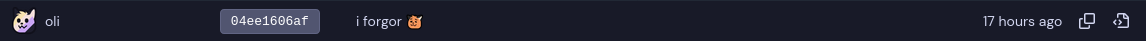 a commit from 17 hours ago

"i forgor" with a woozy neofox