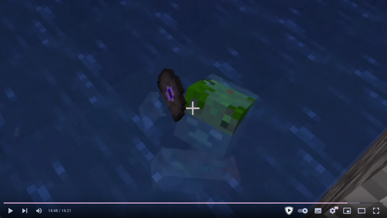 a drowned holding a music disc