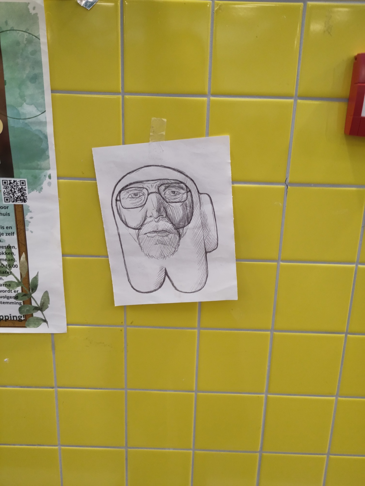 A hand drawn heisen-amogus