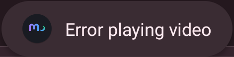 moshidon error playing video