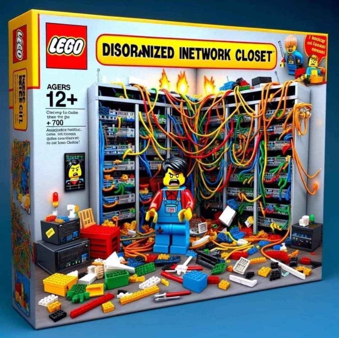 Lego Disorganized network closet