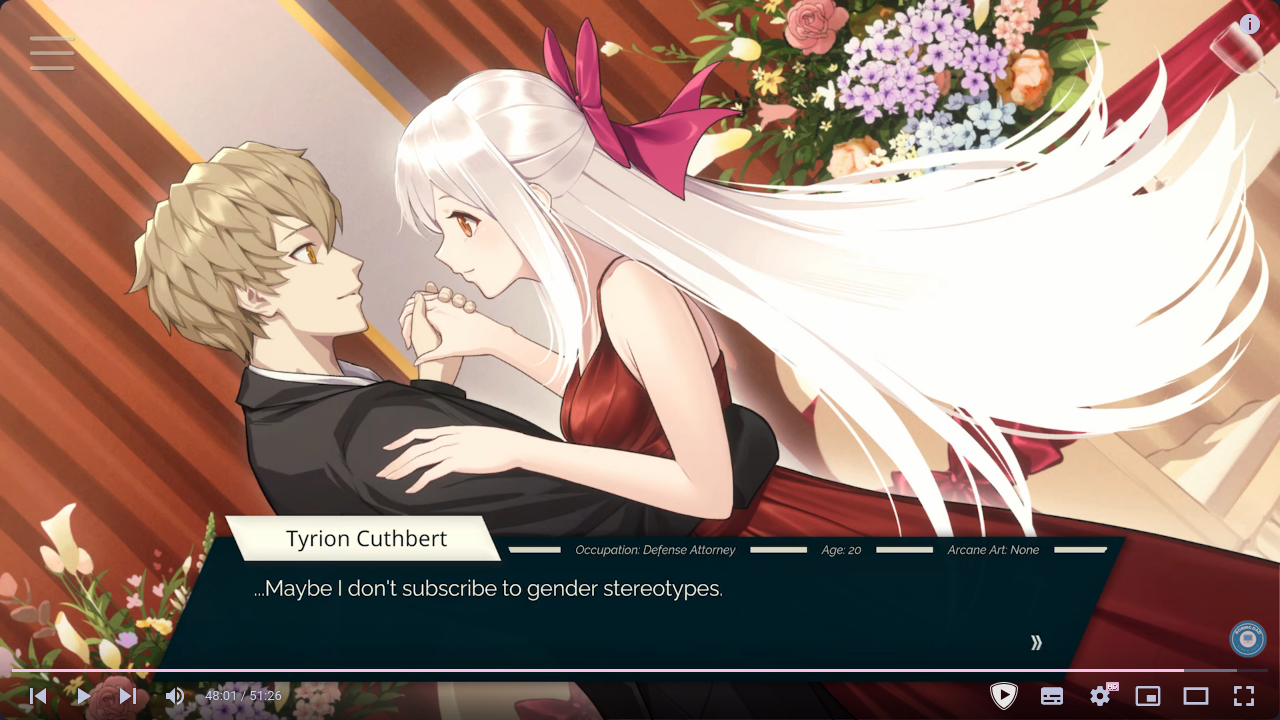 Tyrion Cuthbert is dancing with Celeste McCoy

...Maybe I don't subscribe to gender stereotypes.