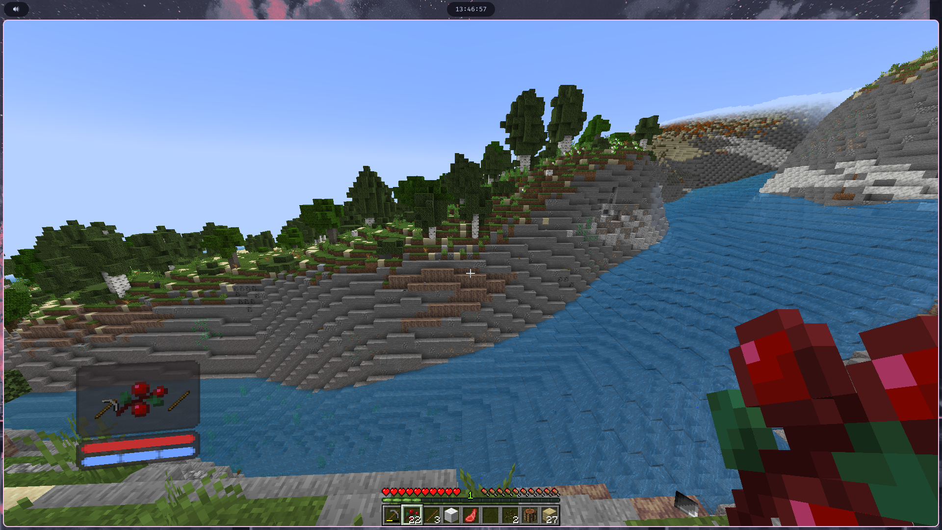 minecraft screenshot

there's a river from the big globe mod

i'm holding sweet berries