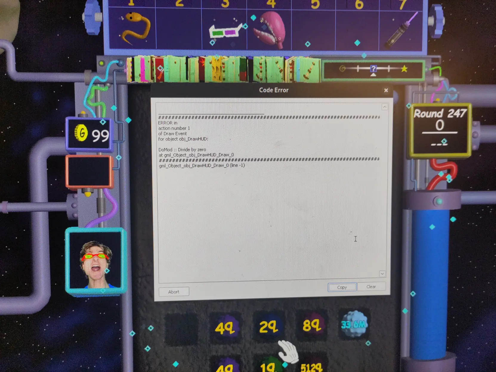 Code error due to fucking devide by zero shit