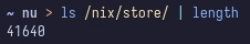 i have 41640 nix store paths