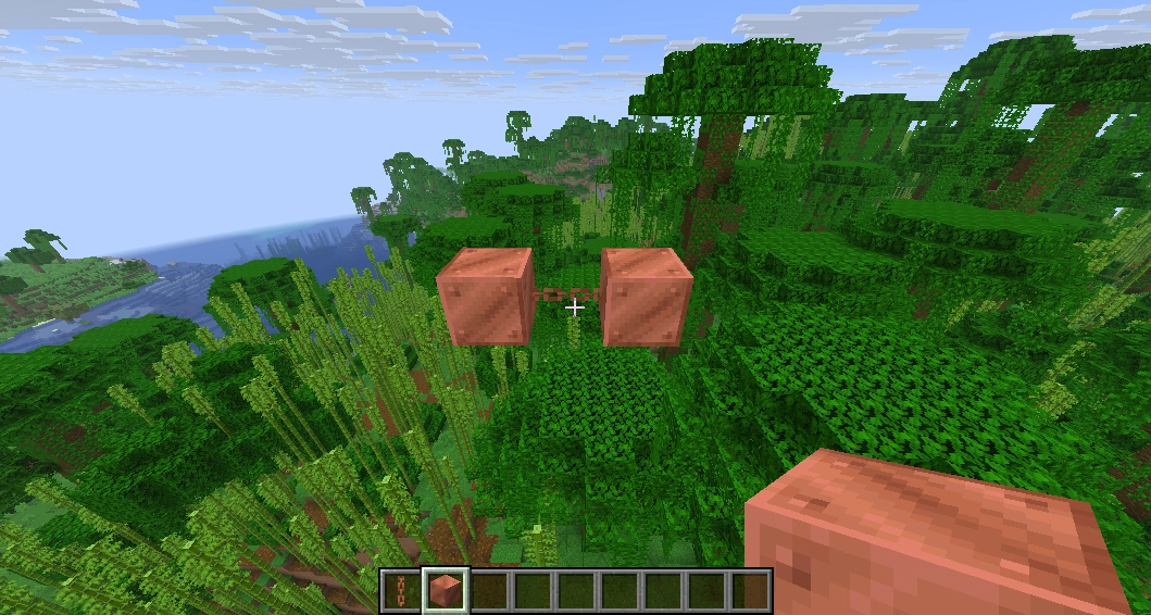 minecraft screenshot

two copper blocks with a copper chain in-between