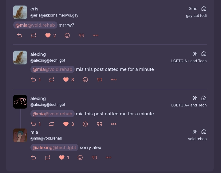 alexing's reply is duplicated, except one of them has eris' pfp