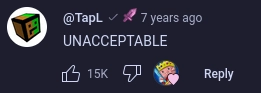 TapL 7 years ago

UNACCEPTABLE

hearted by technoblade