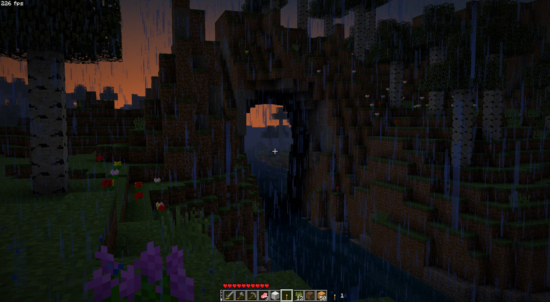 a natural archway over a river