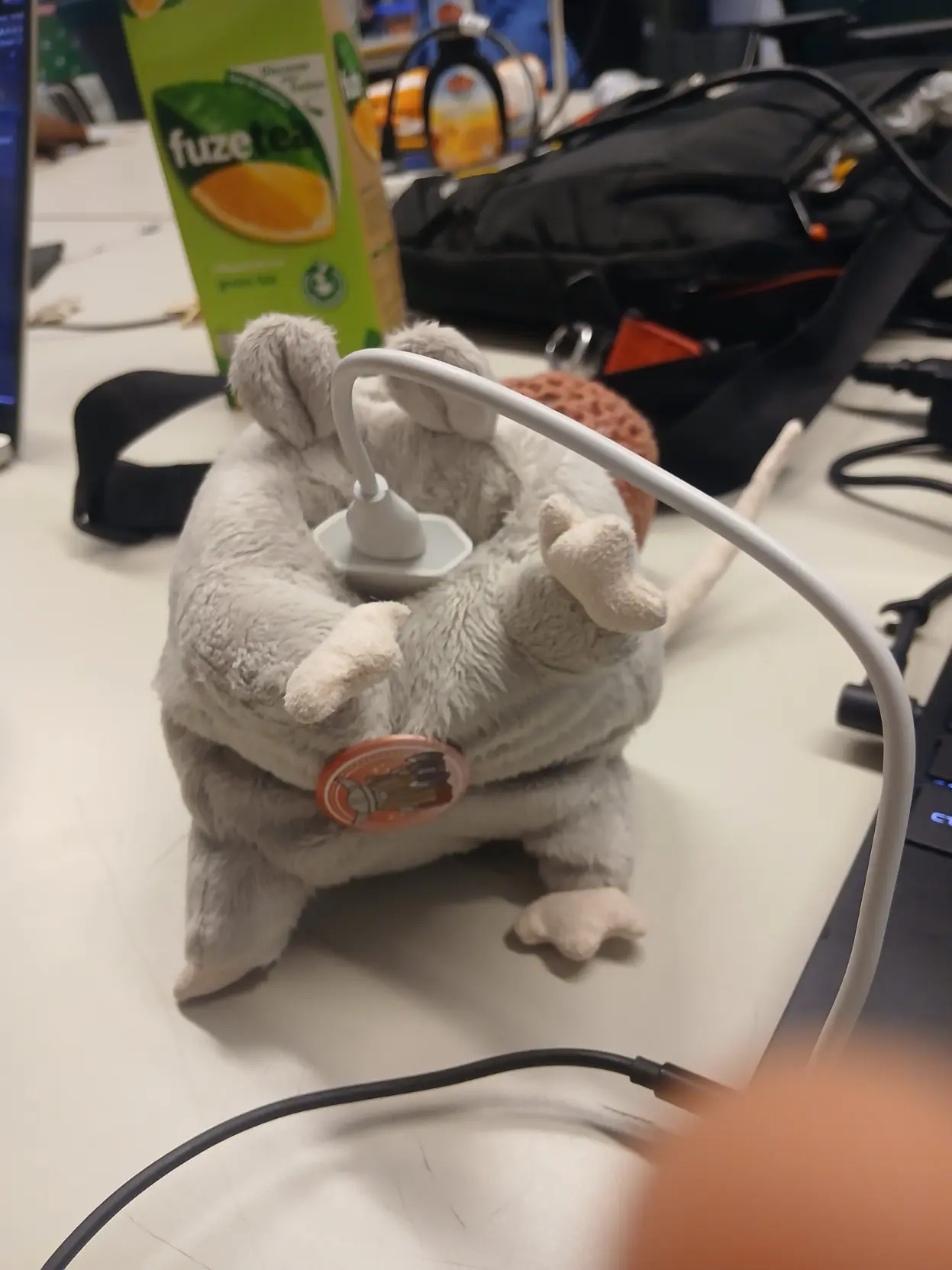 Charger in rat plush