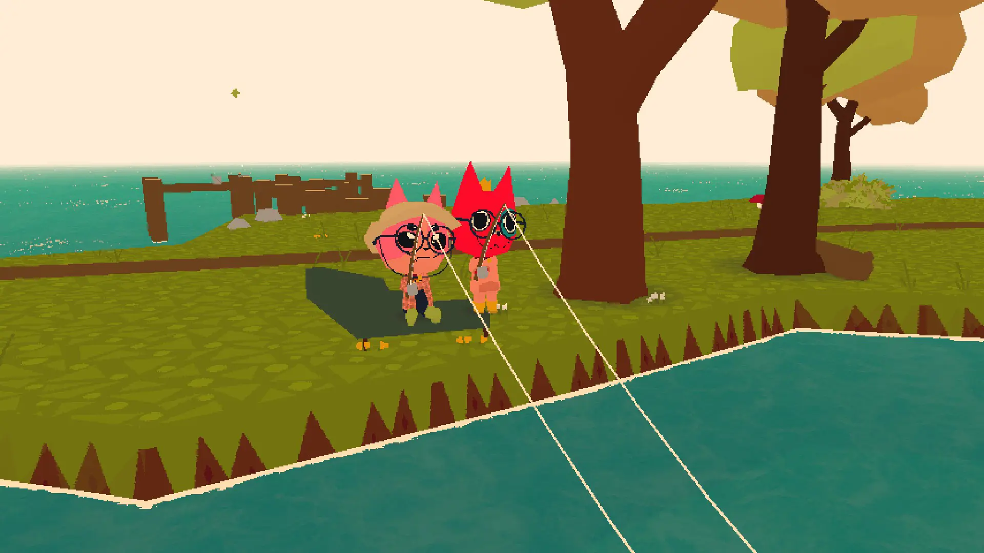 A picture of me and Natalie playing webfishing together