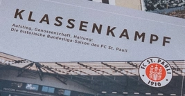 The front page of a book by German professional football club FC St. Pauli, titled "Klassenkampf" or "Class warfare"