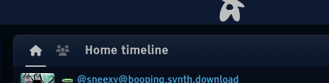 akkoma frontend timeline header

in place of the dropdown, there is two icon buttons with underlines