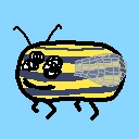 Bee. But like, a scuffed drawing of one.
