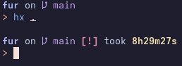 i had been running helix for 8 hours, 29 minutes and 27 seconds

i wanted to do something, did part of it, and then left it