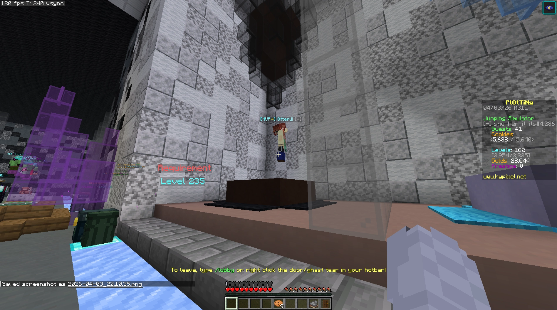 i have located Otterlii in a hypixel housing lobby