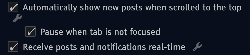 akkoma frontend setting 

recieve posts and notifications real-time