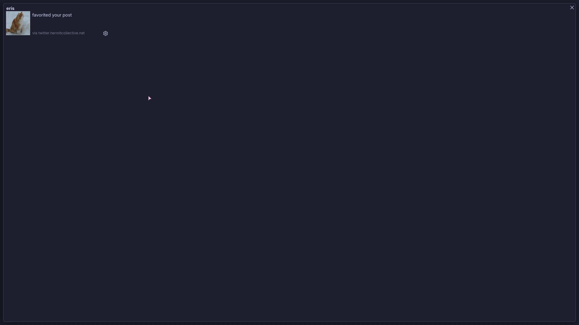window-sized notification provided by firefox because my regular notification daemon doesn't work at the moment