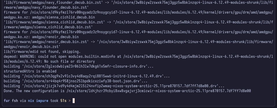 built a nixos configuration called arctic
