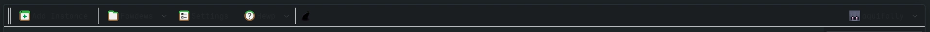 prismlauncher header bar
the text is dark on a dark background