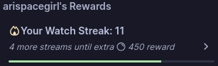 arispacegirl's Rewards

Your Watch Streak: 11

4 more streams until extra 450 doodlebucks reward