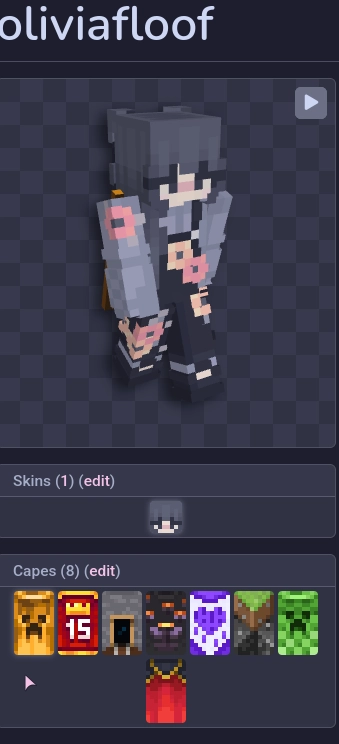 i have 8 capes on my minecraft account

Founder's
MCC 15th Year
Yearn
Mojang Office
Purple Heart
Vanilla
15th Anniversary
Migrator