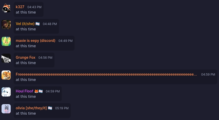 floof company matrix members repeating "at this time"