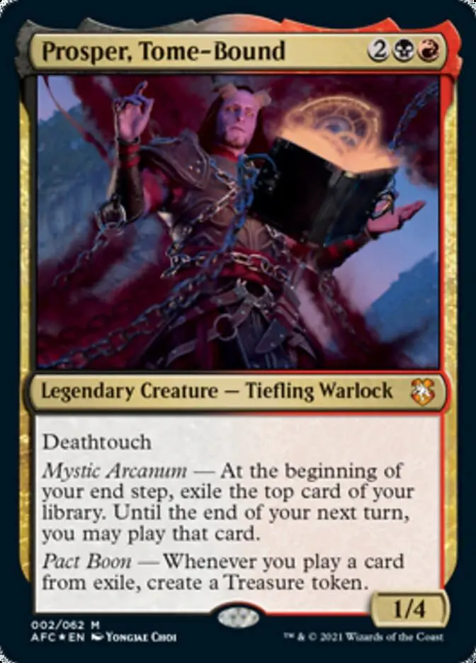 The Magic card "Prosper, Tome-bound"