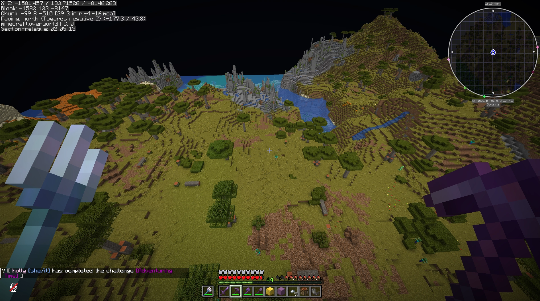 holly gets the adventuring time advancement on synthcraft