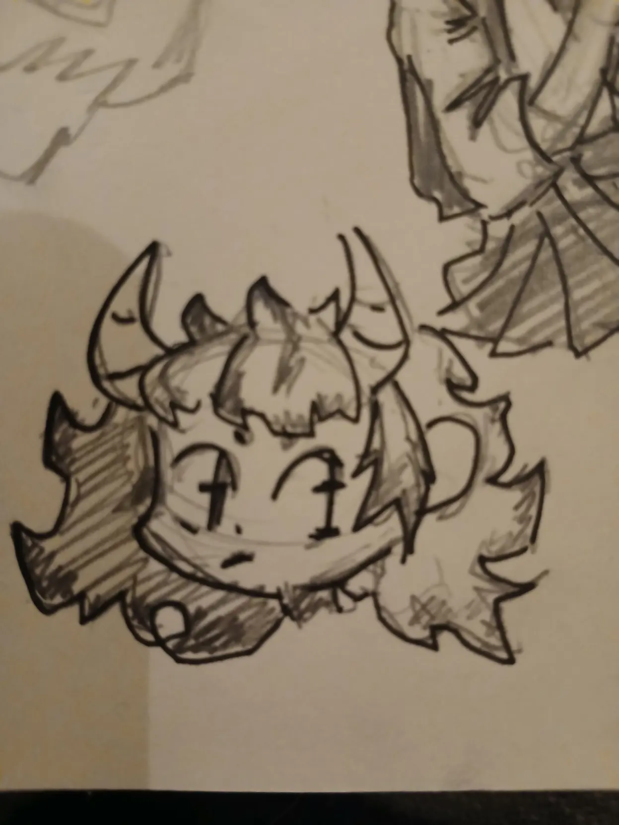 Sketch of a wooly version of my OC, Bernie