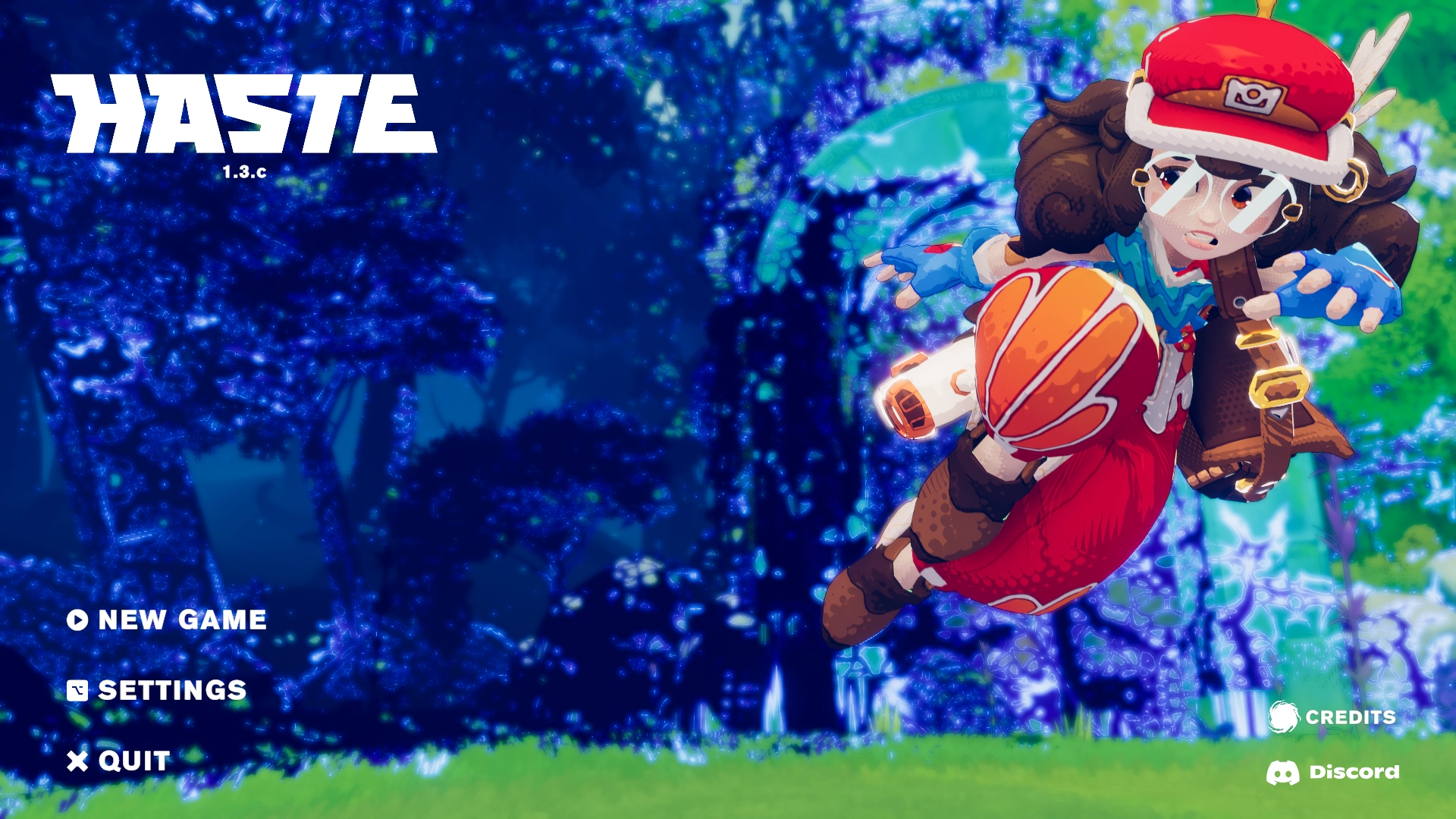 the haste title screen