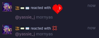 you reacted with the anger symbol for a moment before replacing it with the docomo heart